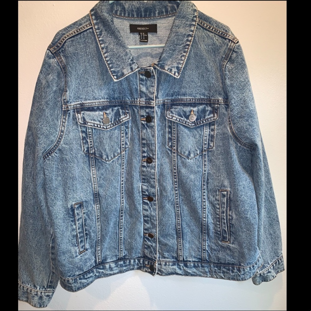 Gender Neutral Jean plus size jacket